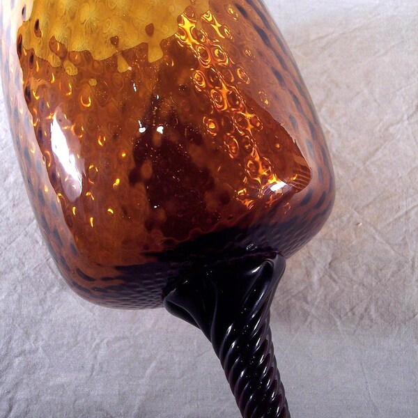 Blown Glass Brandy Snifter Empoli Mid Century Centerpiece