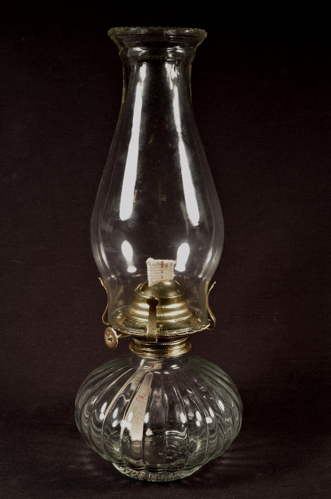 Golden Globe Chamber Hurricane Oil Lamp Base & Chimney Etsy