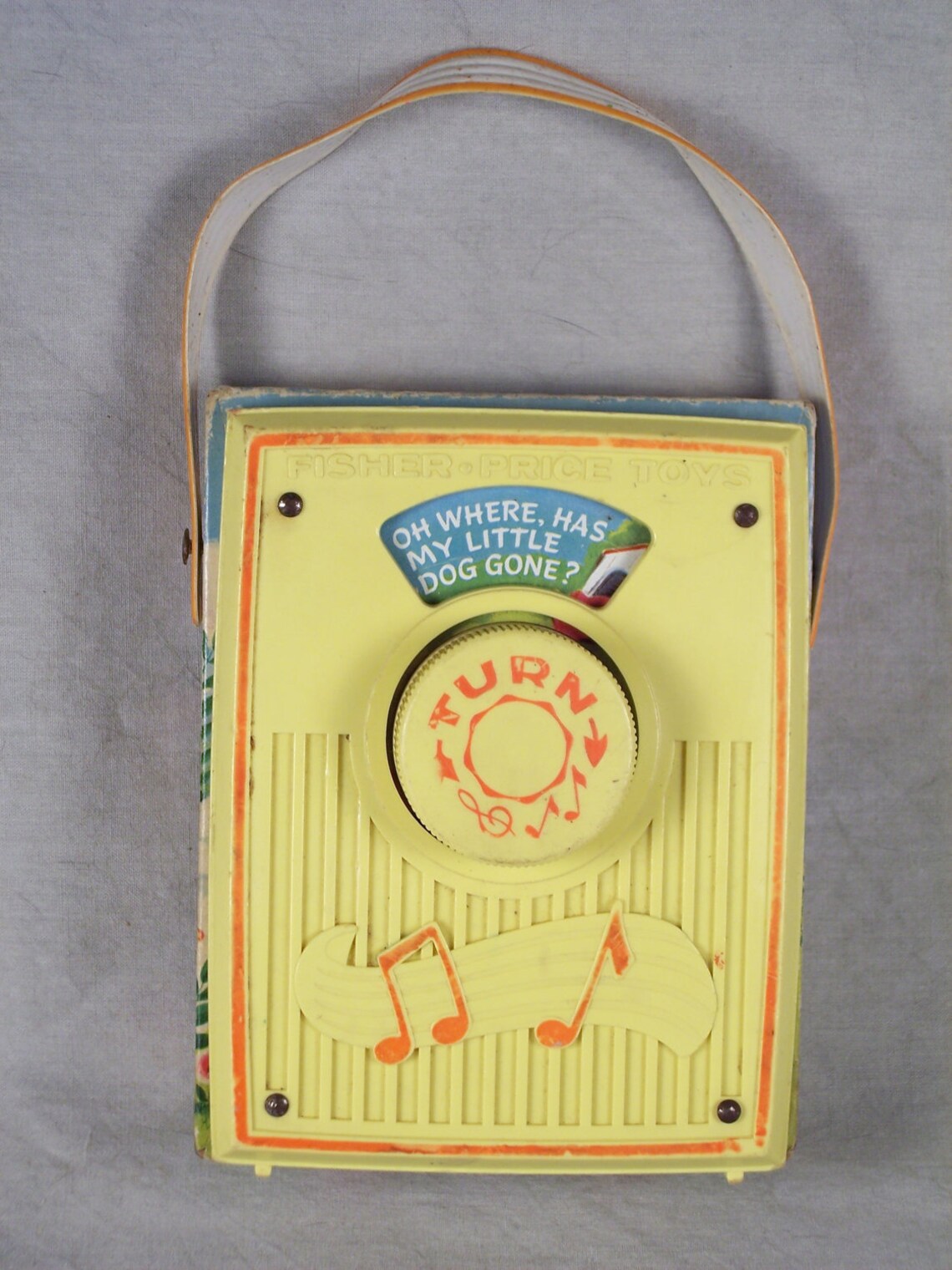 1968 Fisher Price Music Box Pocket Radio 'Oh Where Has My Etsy