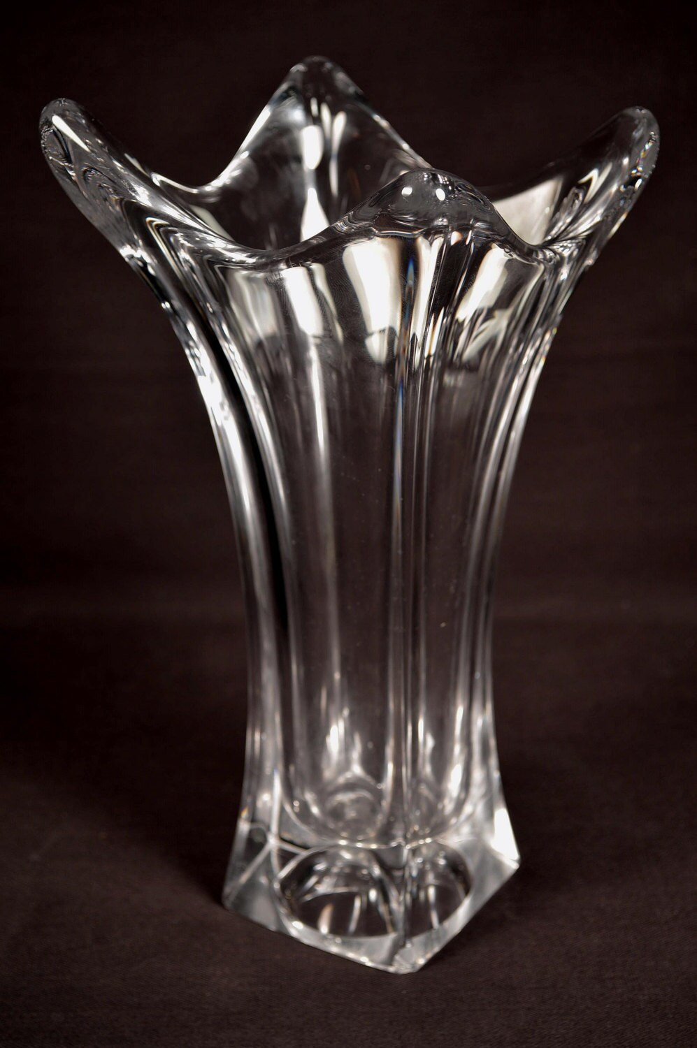 Crystal Vase Mid Century Art Glass Cofrac Art Verrier French Etsy