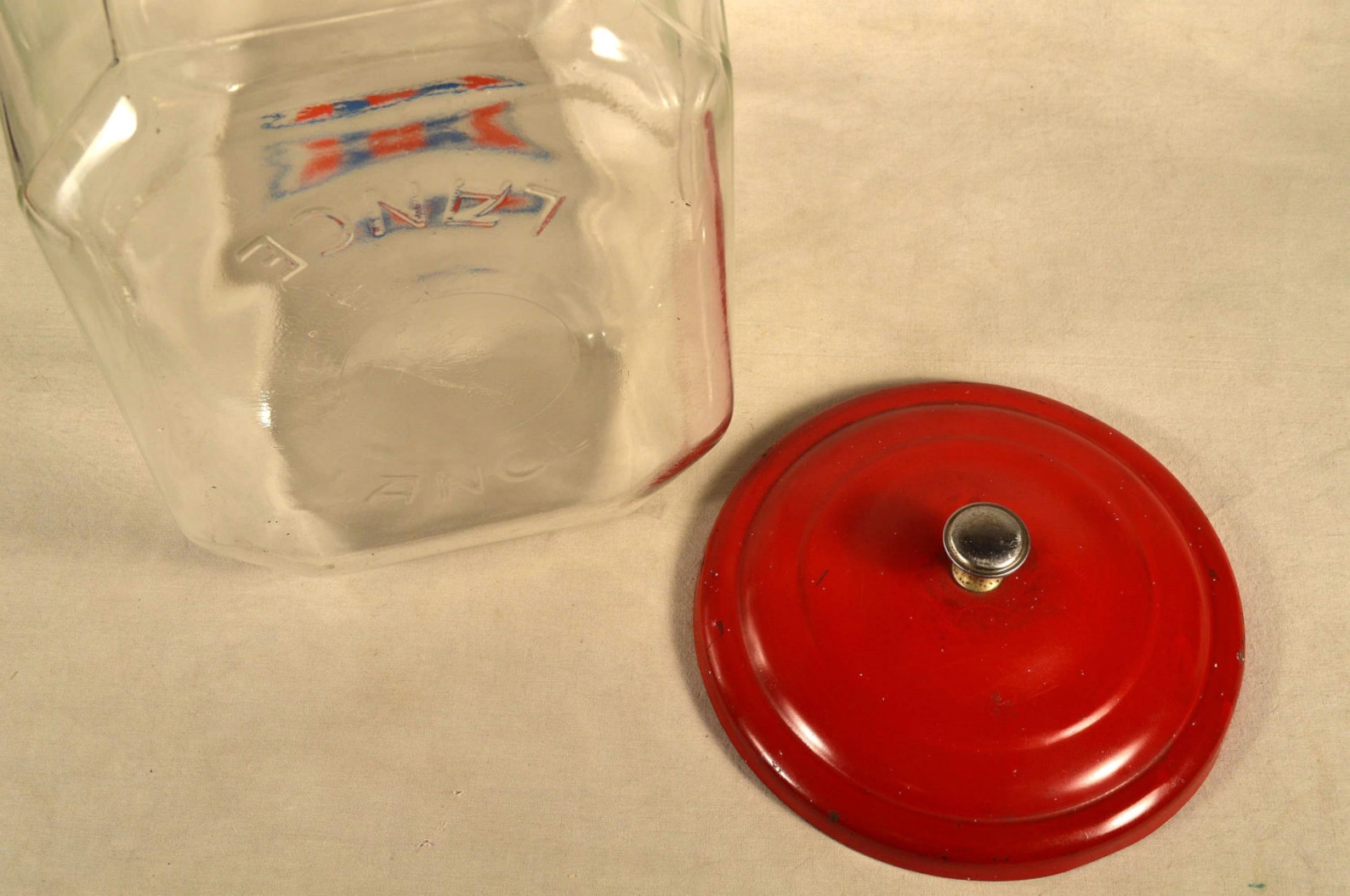 Large Lance Cracker Cookie Jar General Store Counter Tin Lid Etsy