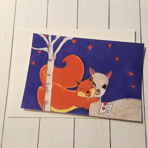 Alpaca / Squirrel / Greeting Cards / Cute Art Print / Wall Art / Wall Decor / Cards Include White Envelopes / Blank Inside.