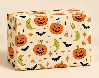 Spooky Halloween Gift Wrap Bundle, 6 Printable Designs (Digital Download)