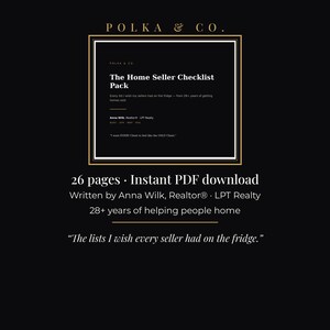 Home Seller Checklist PDF, Printable House Selling Checklist, Home Staging & Curb Appeal Planner, Real Estate Seller Guide