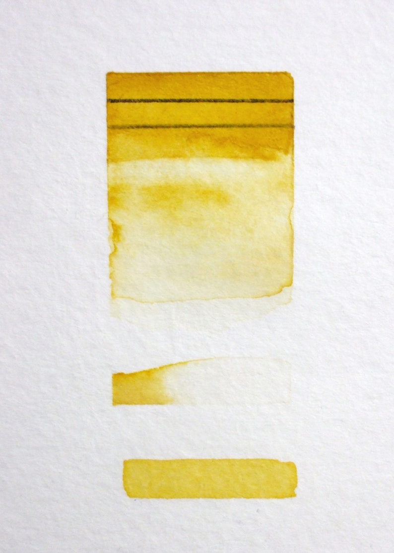Lemon Yellow Ochre Handmade Watercolor Paint Art Supply Etsy