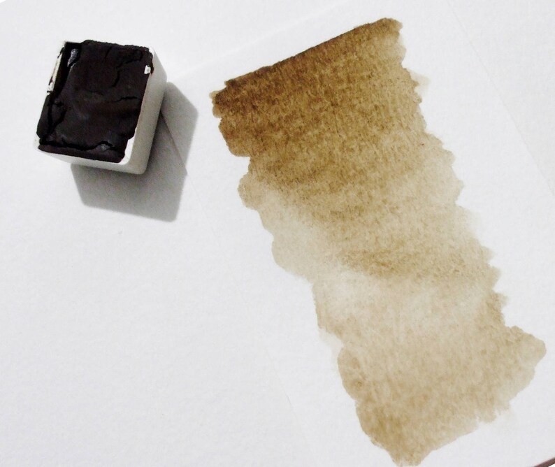 Raw Umber Handmade Watercolor Paint Art Supply Artist Etsy