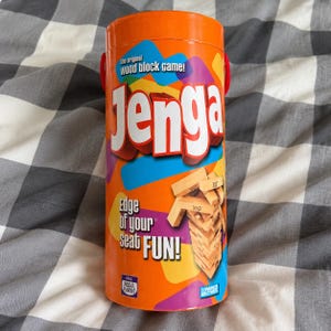 Jenga Wooden Block Stacking Game, Classic Family Party Game for Kids and Adults