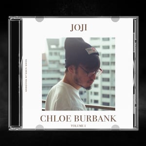 May include: A clear plastic CD jewel case featuring the album cover for Joji's Chloe Burbank Volume I. The cover art displays a person wearing a black beanie and glasses, with the text Joji, Chloe Burbank, Volume I, and Dead Purple Records.