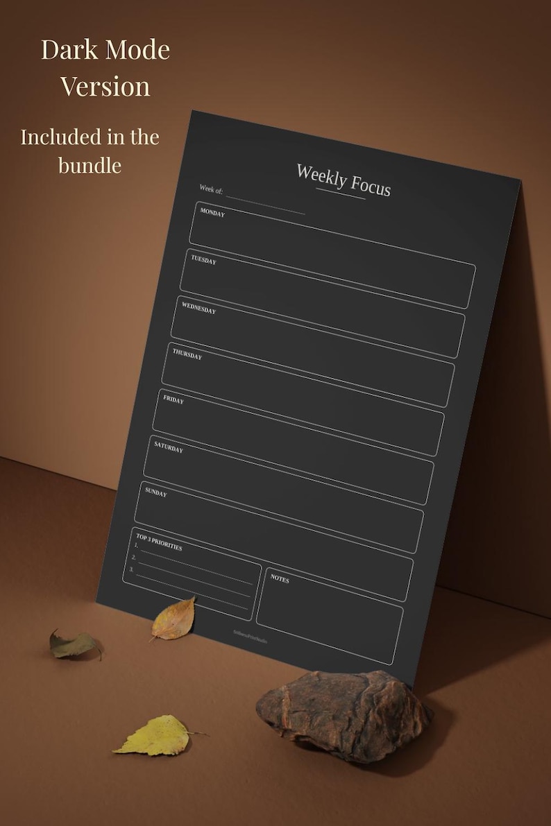 Minimalist Weekly Planner Printable, Habit Tracker To-Do List Bundle ...