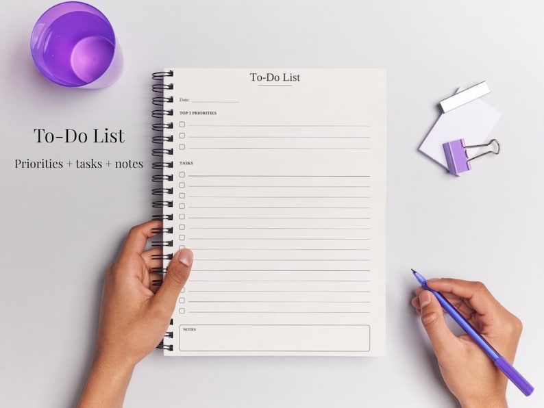 Minimalist Weekly Planner Printable, Habit Tracker To-Do List Bundle ...