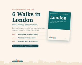 London Walking Guide: 6 Self-Guided Walks with Maps, Printable PDF