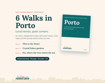 Porto: 6 Self-Guided Walks, Printable PDF Guide with Maps, A4 and Letter