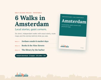 Amsterdam Walking Guide: 6 Self-Guided Walks with Maps, Printable PDF