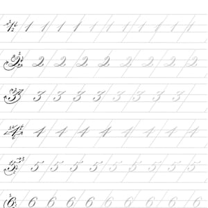 Copperplate Calligraphy Practice Sheets Guide sheets Hand lettering Pointed Pen Full Alphabet Calligrapher image 3