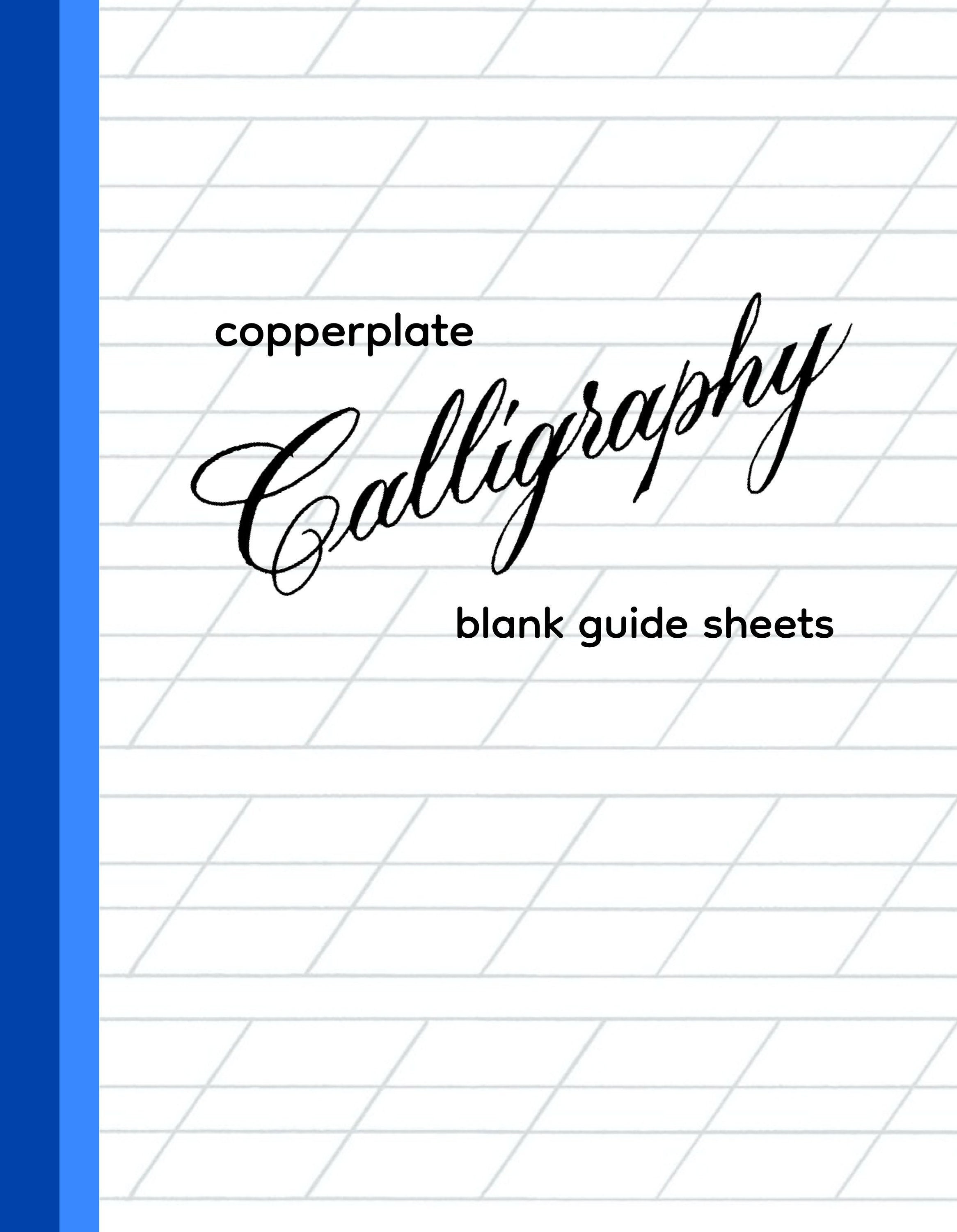 55 Degree Guide Sheets. Calligraphy Paper Stock Vector