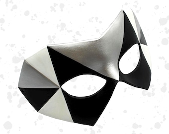 Geometric masquerade leather costume mask - Made to Order - Halloween/carnival/cosplay