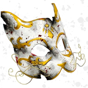Splicer Katze Kostüm Ledermaske - auf Bestellung - Masquerade/Cosplay/Karneval Maske