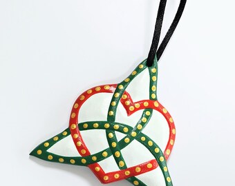 Celtic Heart leather decoration - Made to Order
