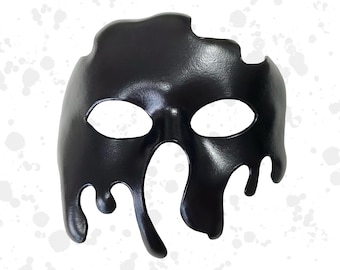 Splat leather costume mask - Made to Order - masquerade/halloween/carnival
