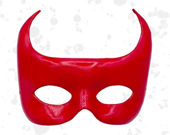 Simple Devil leather costume mask - Made to Order - masquerade/halloween/carnival