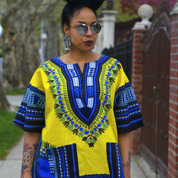 Unisex Dashiki Yellow African Shirt