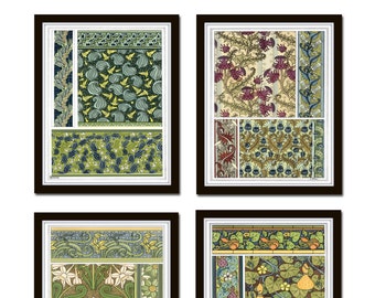 Art Nouveau Print Set No. 1, Giclee, Art, Botanical Art, Print Set, Decorative Arts, Botanical Illustration, Wall Art, Art Nouveau, Prints