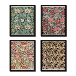 William Morris Print Set No. 2, Art Nouveau, Arts and Crafts, Botanical Prints, Illustration, Giclee, Wall Art, Prints, Victorian Style Art image 1