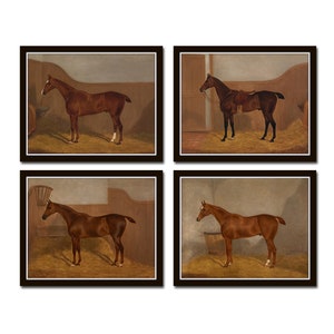 Vintage Horse Portraits, Horse Paintings Reproduction, Giclee, Print, Wall Art, Horse Prints, Horse Prints, Equestrian Art Bild 1