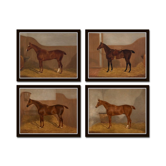 Vintage Horse Portraits,  Vintage Horse Prints, Giclee, Antique Horse Art, Wall Art, Horse Prints, Race Horse Prints, Equestrian Art