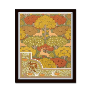 Art Nouveau Forest Poster No. 16, Wall Art, Art Print, Botanical, Art Nouveau Print, Home Decor, Arts and Crafts, Mission Style Art, Giclee