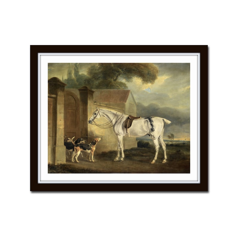 Horse and Hound Print Reproduction Giclee Print Wall Art Etsy