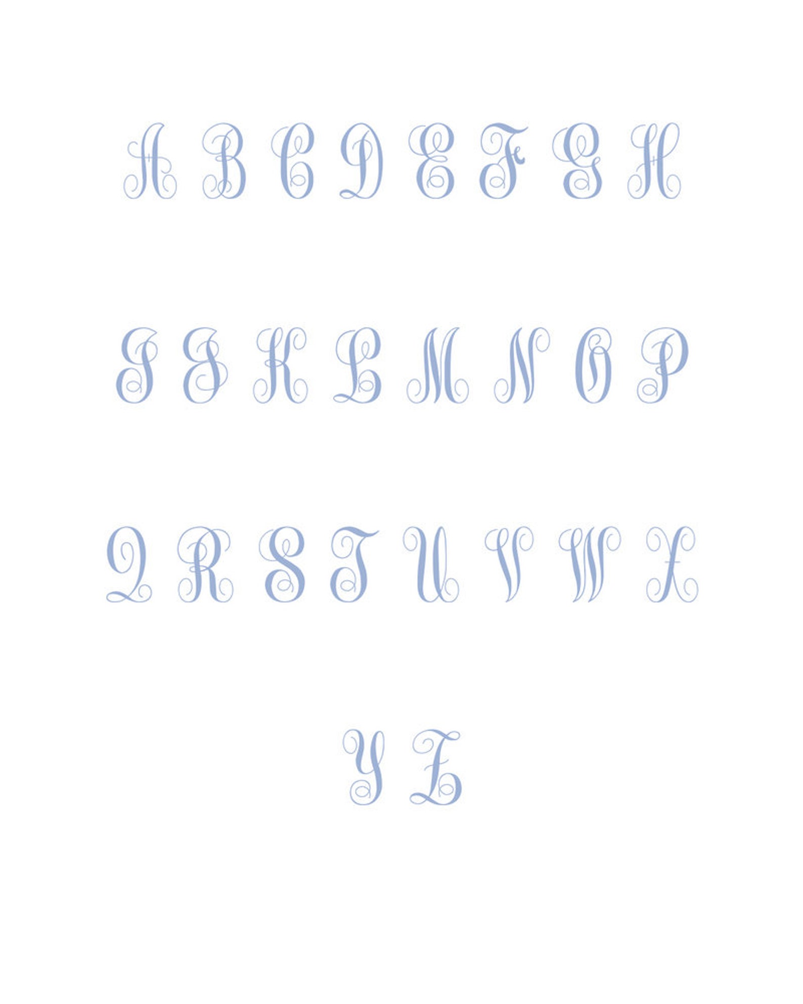 Personalized William Morris Monogram Print, Custom Monogram Print ...