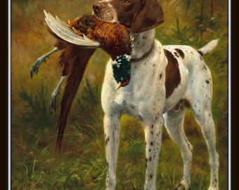 Vintage Hunting Dog, Vintage Dog Print, English Hunting Art