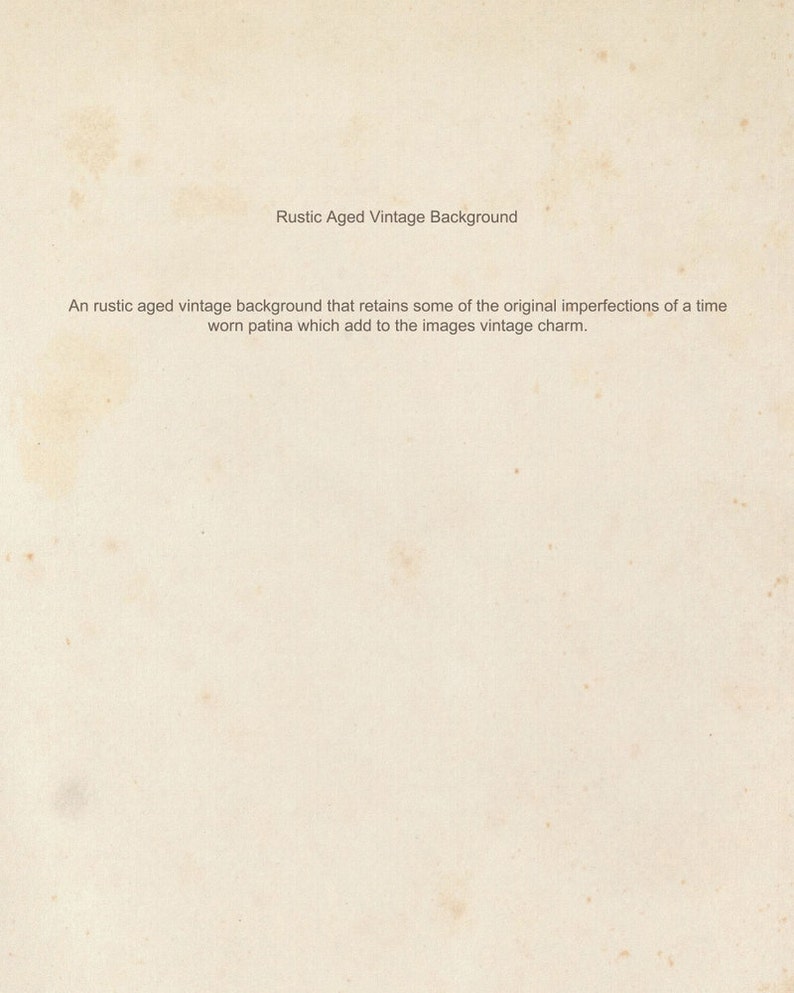 Pu&ograve; includere: Uno sfondo vintage rustico invecchiato con una texture sottile e sbiadita. Lo sfondo &egrave; di colore bianco sporco caldo con un tocco di giallo. Il testo "Rustic Aged Vintage Background" &egrave; in cima all'immagine. Il testo sotto descrive lo sfondo come avente una "patina consumata che aggiunge al fascino vintage delle immagini."