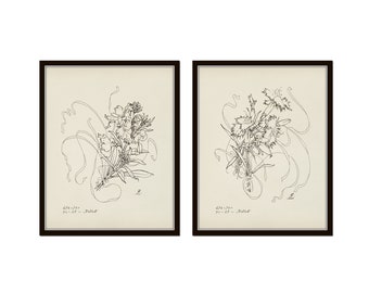 Vintage French Porcelain Sketch Set, Sketch Art, Porcelain Designs Art, Giclee Print Set