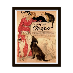 Art Nouveau Print No. 12, Giclee, Art Print, Dog Art, Cat Art, Print, Art, Prints, French Poster, Wall Art, Art Nouveau, Dog Print