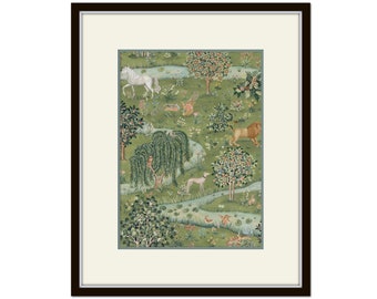 William Morris Textile Collage Print, Giclee Vintage Textile Art Print, Grandmillennial Art, Art Nouveau, Home Decor, Wall Art