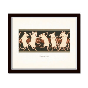 Art Nouveau Dancing Mice Print, Giclee, Art Prints, Wall Art, Art Nouveau Print, Nursery Art Decor, Childs Room Art, Mouse Art Print