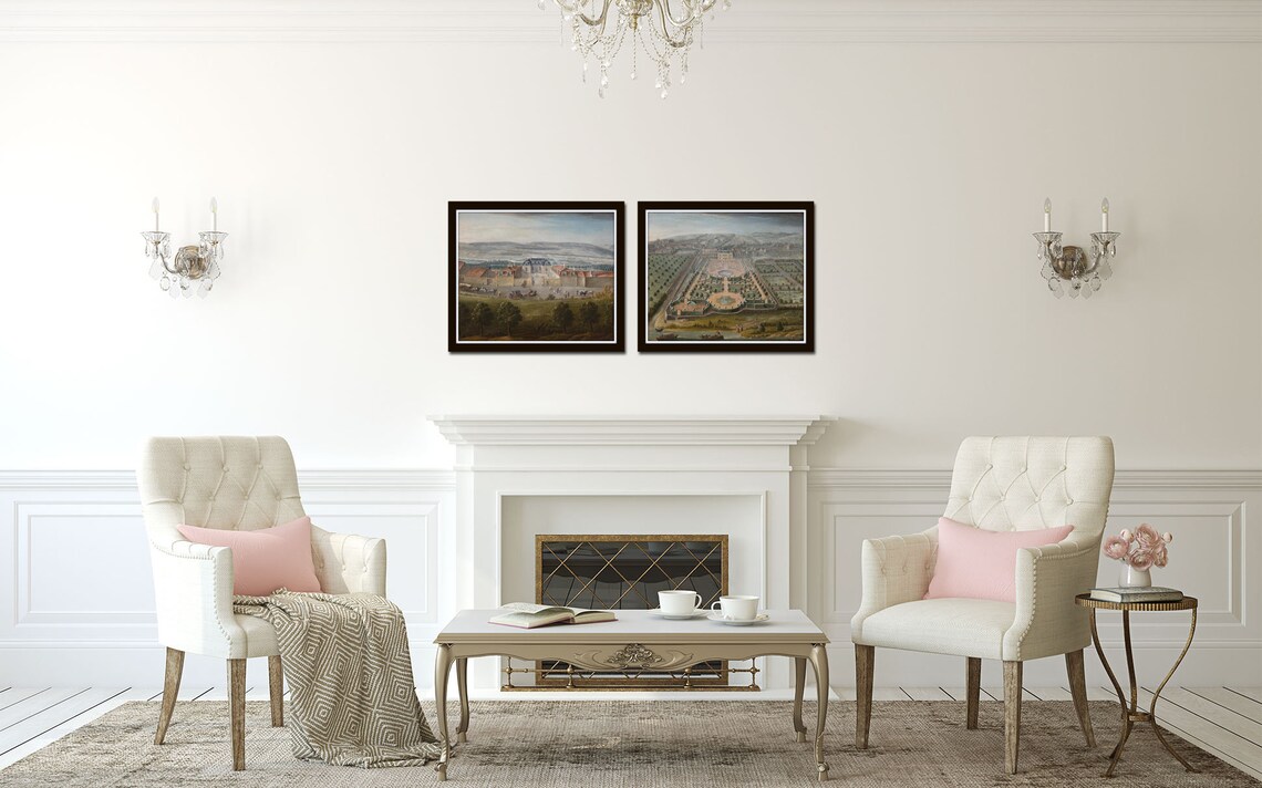 French Country Estate Print Set No. 1, Giclee, Wall Art, Garden Design ...