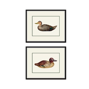 Vintage Duck Decoys Colllage Print Set, Giclee Art Print, Hunting Art, Bird Hunting Art, Duck Prints, Home Decor, Bird Art, Art Prints