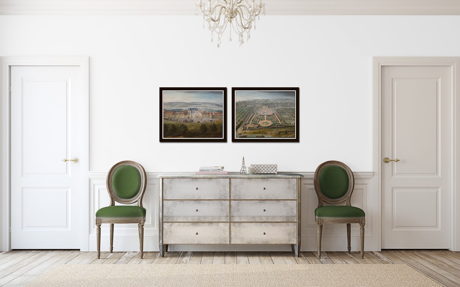 French Country Estate Print Set No. 1, Giclee, Wall Art, Garden Design ...