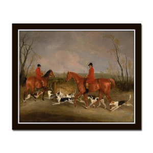 British Fox Hunting Print No. 2, Reproduction, Giclee, Print, Wall Art, Horse Print, Dog Prints, Farmhouse Decor, Antique Dog Paintings