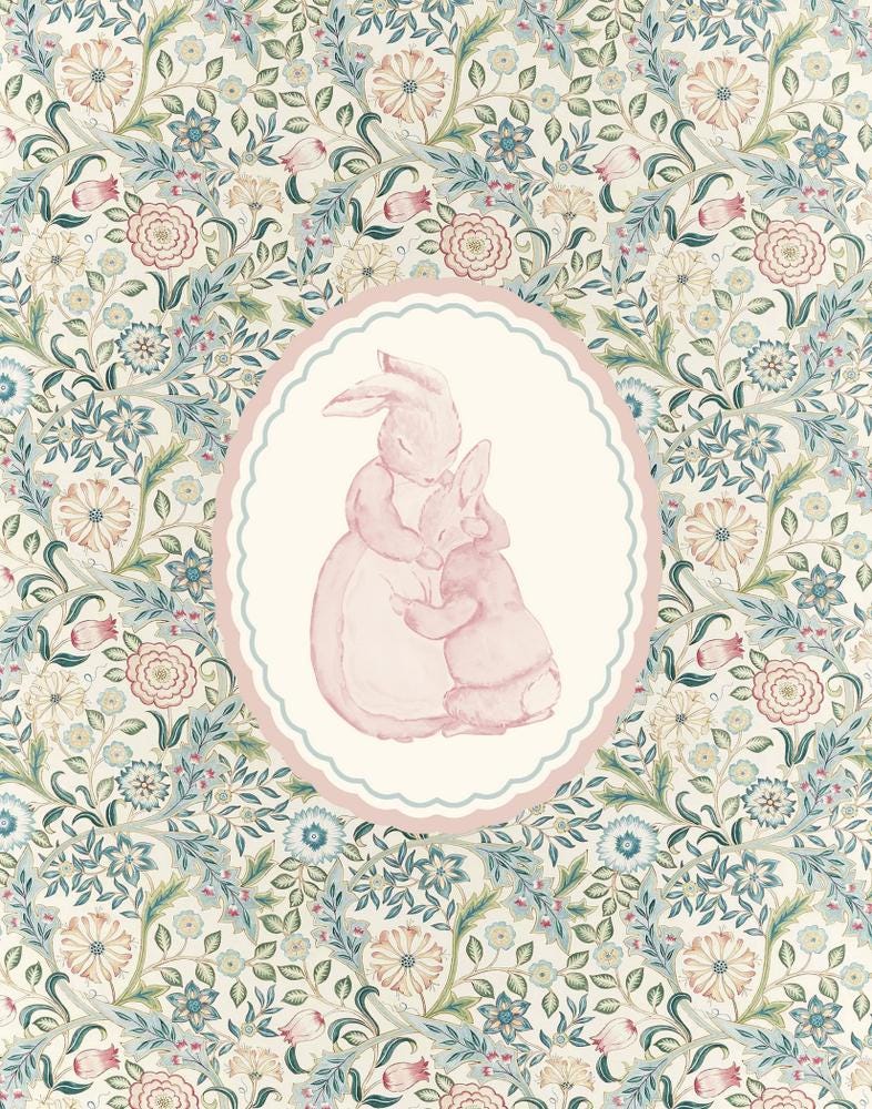 Peter Rabbit Collage Pink Set No. 6, Nursery Art Prints, Nursery Decor ...