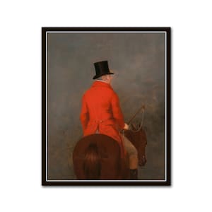 The Huntsman, Vintage Portrait Painting, British Fox Hunting Prints, English Foxhunting Art, Sporting Art, Fox Hunting Art, Hunting Art