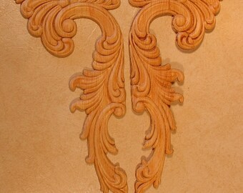 Paire D'appliques / Onlays Décoratifs En Bois - Pour Relooking Meuble Ou Décoration