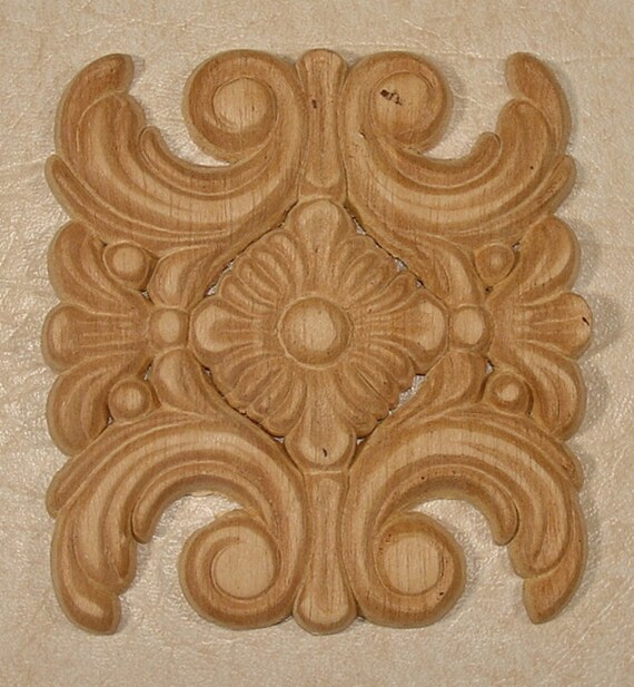 EMBOSSED WOOD APPLIQUE//ONLAY # 689 2 1//4 X 7 3//8
