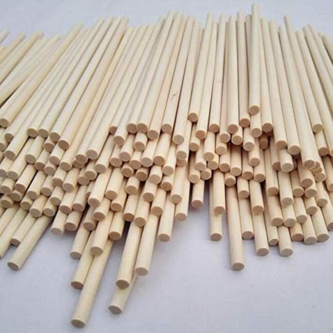 1/4 Inch Round by 3 Ft Length Natural Unfinished Wood Dowels, Gardening,  Crafts, Building, STEM Learning by Craftysticks 
