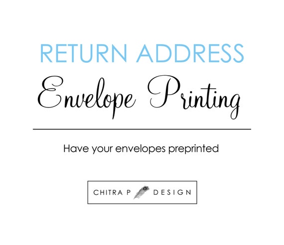 return address envelope printing for your chitra p design etsy return address envelope