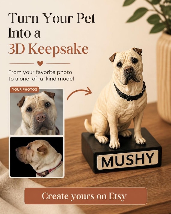 pet picture turned to 3d prints