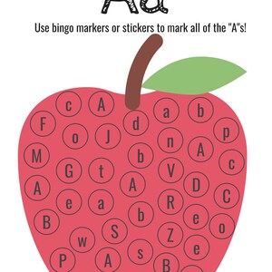 Bingo Marker Abcs Printable Workbook for Toddlers &amp; Preschoolers - Etsy